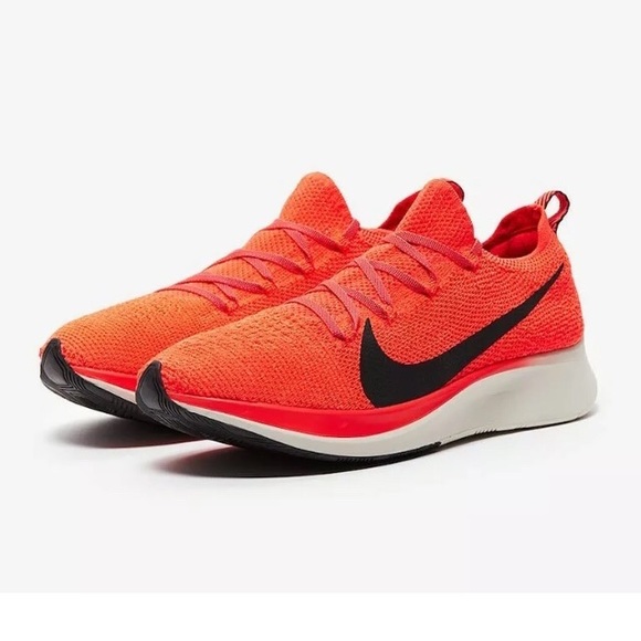 Nike Zoom Fly Flyknit Bright Crimson Red Black - Picture 2 of 2